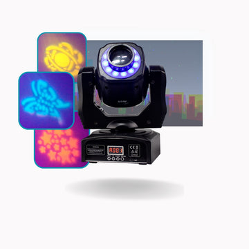 Moving Head Spot Led RGB 60w Globo + Disco De Cor Dmx Dj